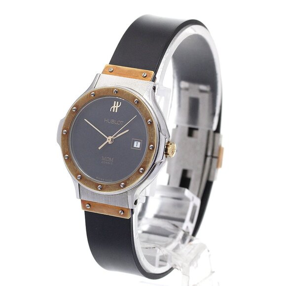 HUBLOT MDM Classic 1391.2 K18YGBezel Date black Dial Quartz Ladies Watch main image 11